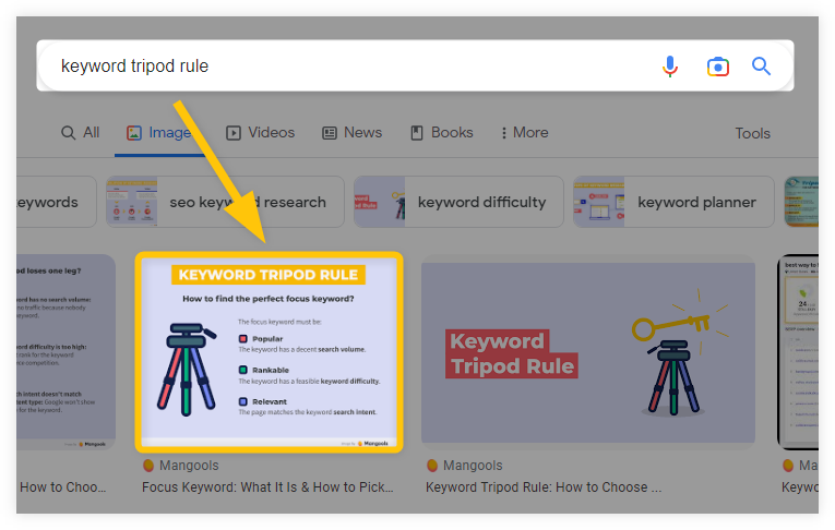 optimized image alt attribute for Google Image Search - example