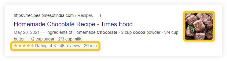 rich snippet with HTML markup - example