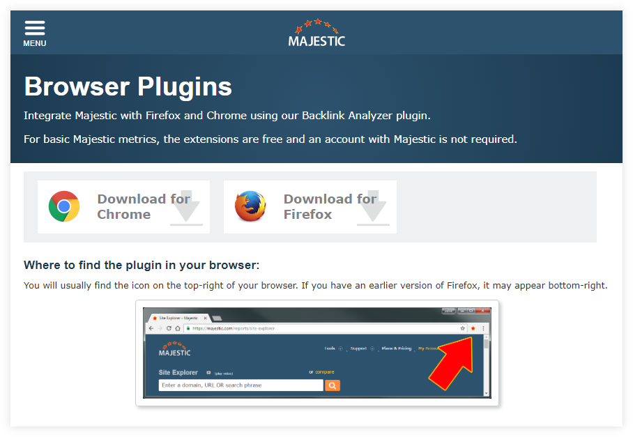 Majestic Backlink Analyzer