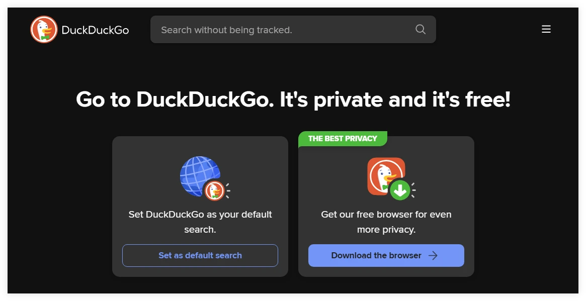 DuckDuckGo search engine